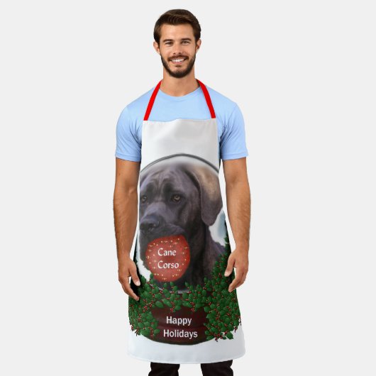 Cane Corso Kerstmis Schort (Gedragen)
