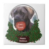 Cane Corso Kerstmis Tegeltje (Voorkant)