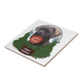 Cane Corso Kerstmis Tegeltje (Zijkant)