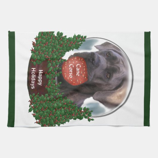 Cane Corso Kerstmis Theedoek (Horizontaal)