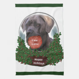 Cane Corso Kerstmis Theedoek
