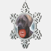 Cane Corso Kerstmis Tin Sneeuwvlok Ornament (Rechts)