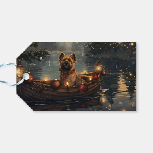 Cane Corso Kerstvakantie Cadeaulabel (Achterkant Horizontaal)