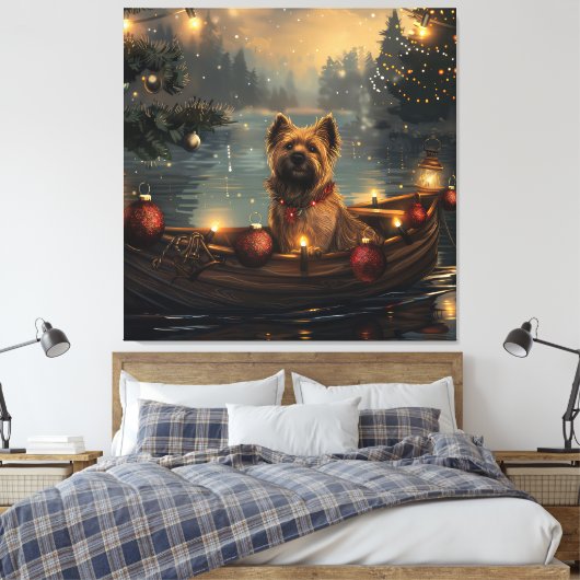 Cane Corso Kerstvakantie Canvas Afdruk (Insitu (Slaapkamer))