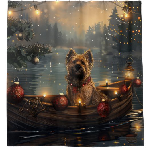 Cane Corso Kerstvakantie Douchegordijn (Voorkant)