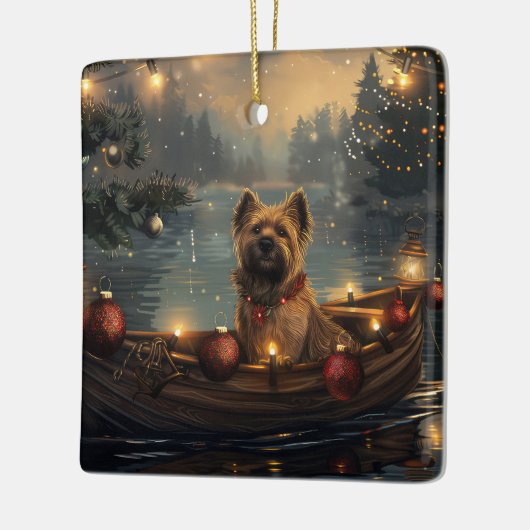 Cane Corso Kerstvakantie Keramisch Ornament (Links)