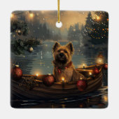 Cane Corso Kerstvakantie Keramisch Ornament (Achterkant)