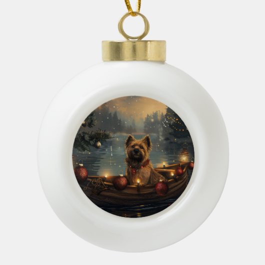 Cane Corso Kerstvakantie Keramische Bal Ornament (Voorkant)
