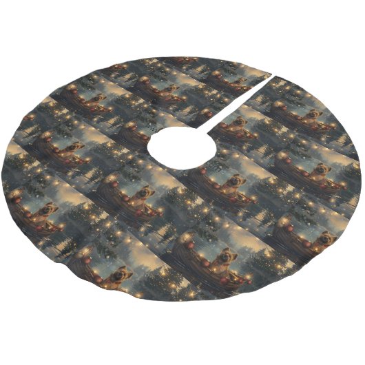 Cane Corso Kerstvakantie Kerstboom Rok (Gekanteld)