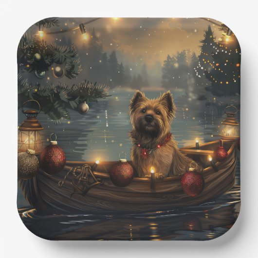 Cane Corso Kerstvakantie Papieren Bordje (Voorkant)