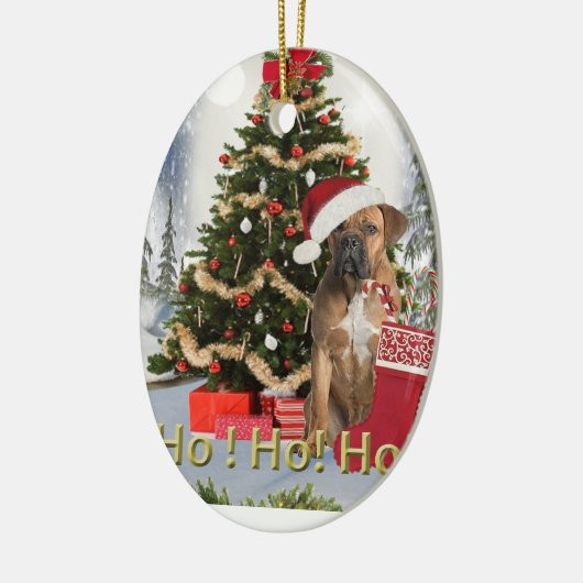 Cane Corso-kerstversiering Keramisch Ornament (Links)