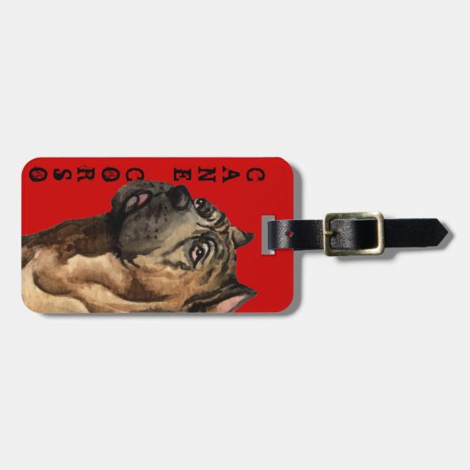 Cane Corso-kleurenblok Bagagelabel (Voorkant horizontaal)