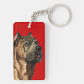 Cane Corso-kleurenblok Sleutelhanger (achterkant)