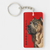 Cane Corso-kleurenblok Sleutelhanger (Voorkant)
