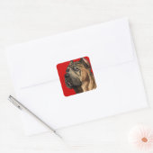 Cane Corso-kleurenblok Vierkante Sticker (Envelop)