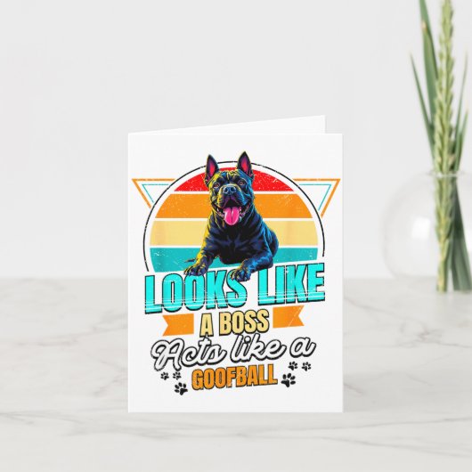 Cane Corso Lover Funny Cane Corso Retro Kaart (Voorkant)