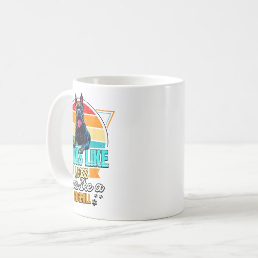Cane Corso Lover Funny Cane Corso Retro  Koffiemok (Voorkant links)