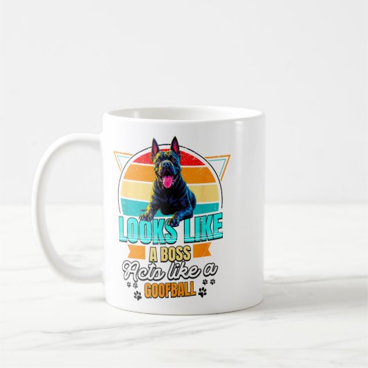 Cane Corso Lover Funny Cane Corso Retro Koffiemok (Links)