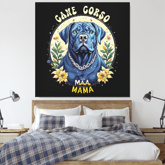 Cane Corso Mama Canvas Afdruk (Insitu (Slaapkamer))