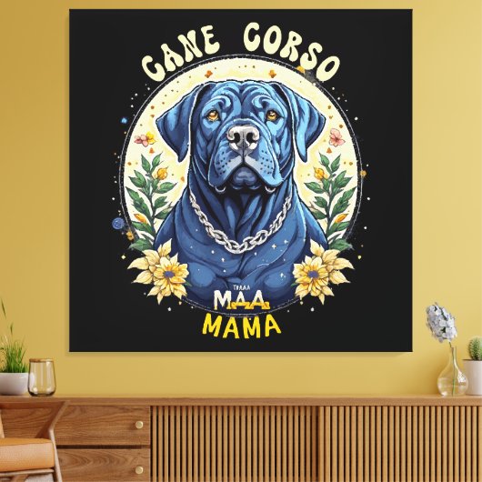 Cane Corso Mama Canvas Afdruk (Insitu (Woonkamer))