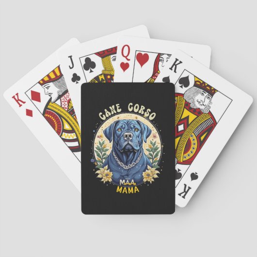Cane Corso Mama Pokerkaarten (Achterkant)