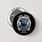 Cane Corso Mama Ronde Button 5,7 Cm (Voorkant /achterkant)