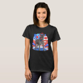 Cane Corso Merica 4th of July American Flag Patrio T-shirt (Voorkant volledig)