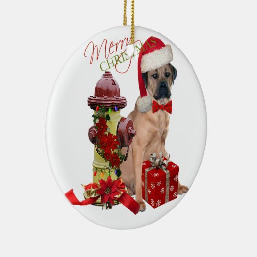 Cane Corso Merry Kerstmis Keramisch Ornament (Rechts)