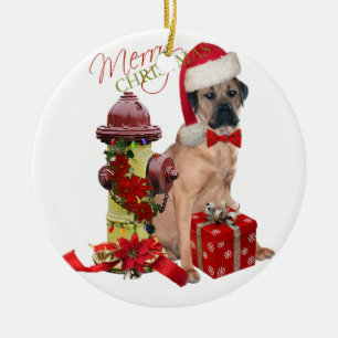 Cane Corso Merry Kerstmis Keramisch Ornament