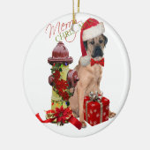 Cane Corso Merry Kerstmis Keramisch Ornament (Links)