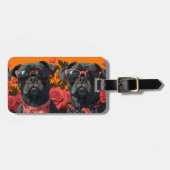 Cane Corso met hart Rozen Valentijnsdag Bagagelabel (Voorkant horizontaal)