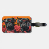 Cane Corso met Hartrozen Valentijnsdag Bagagelabel (Achterkant horizontaal)