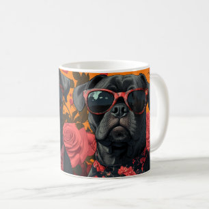 Cane Corso met hartrozen Valentijnsdag  Koffiemok