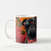 Cane Corso met hartrozen Valentijnsdag Koffiemok (Links)