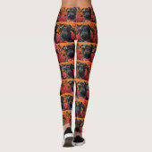 Cane Corso met Hartrozen Valentijnsdag  Leggings (Achterkant)
