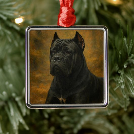 Cane Corso Metalen Ornament (Boom)