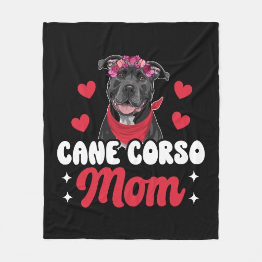 Cane Corso Moeder Fleece Deken (Voorkant)