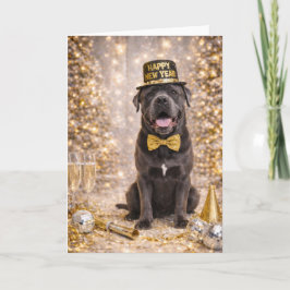 Cane Corso Nieuwjaarskaart – Gelukkig Nieuwjaar Ho Feestdagen Kaart