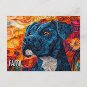 Cane Corso Papier Quilling Art Dog Portret Briefkaart