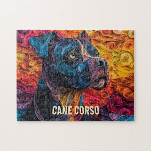 Cane Corso Papier Quilling Kunst Hondenportret Legpuzzel