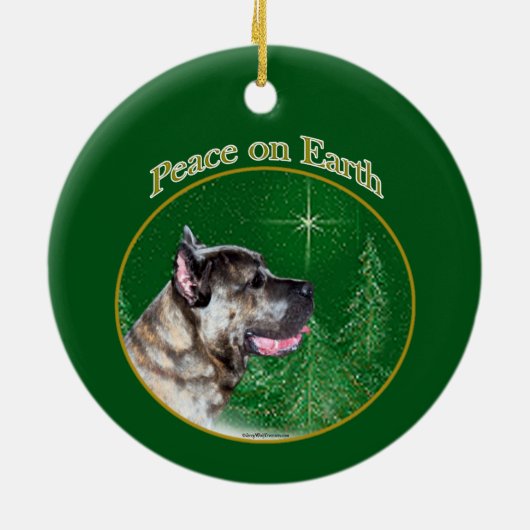 Cane Corso Peace Keramisch Ornament (Achterkant)