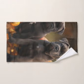Cane Corso Puppy Herfst Delight Pompoen Bad Handdoek (Handdoek)