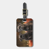 Cane Corso Puppy Herfst Delight Pompoen Bagagelabel (Voorkant verticaal)