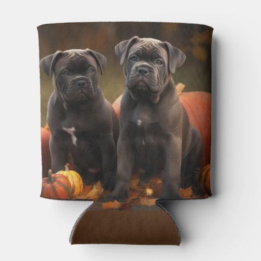 Cane Corso Puppy Herfst Delight Pompoen Blikjeskoeler (Achterkant)