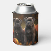 Cane Corso Puppy Herfst Delight Pompoen Blikjeskoeler (Blikje Achterkant)