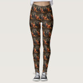 Cane Corso Puppy Herfst Delight Pompoen Leggings (Voorkant)