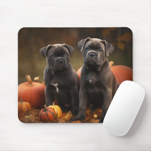 Cane Corso Puppy Herfst Delight Pompoen Muismat (Met muis)