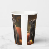 Cane Corso Puppy Herfst Delight Pompoen Papieren Bekers (Links)