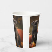 Cane Corso Puppy Herfst Delight Pompoen Papieren Bekers (Rechts)