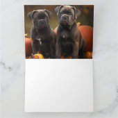 Cane Corso Puppy Herfstpracht Pompoen Kaart (Binnen)